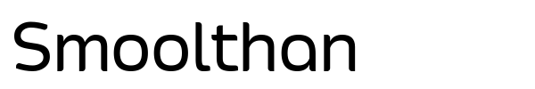 Smoolthan font preview